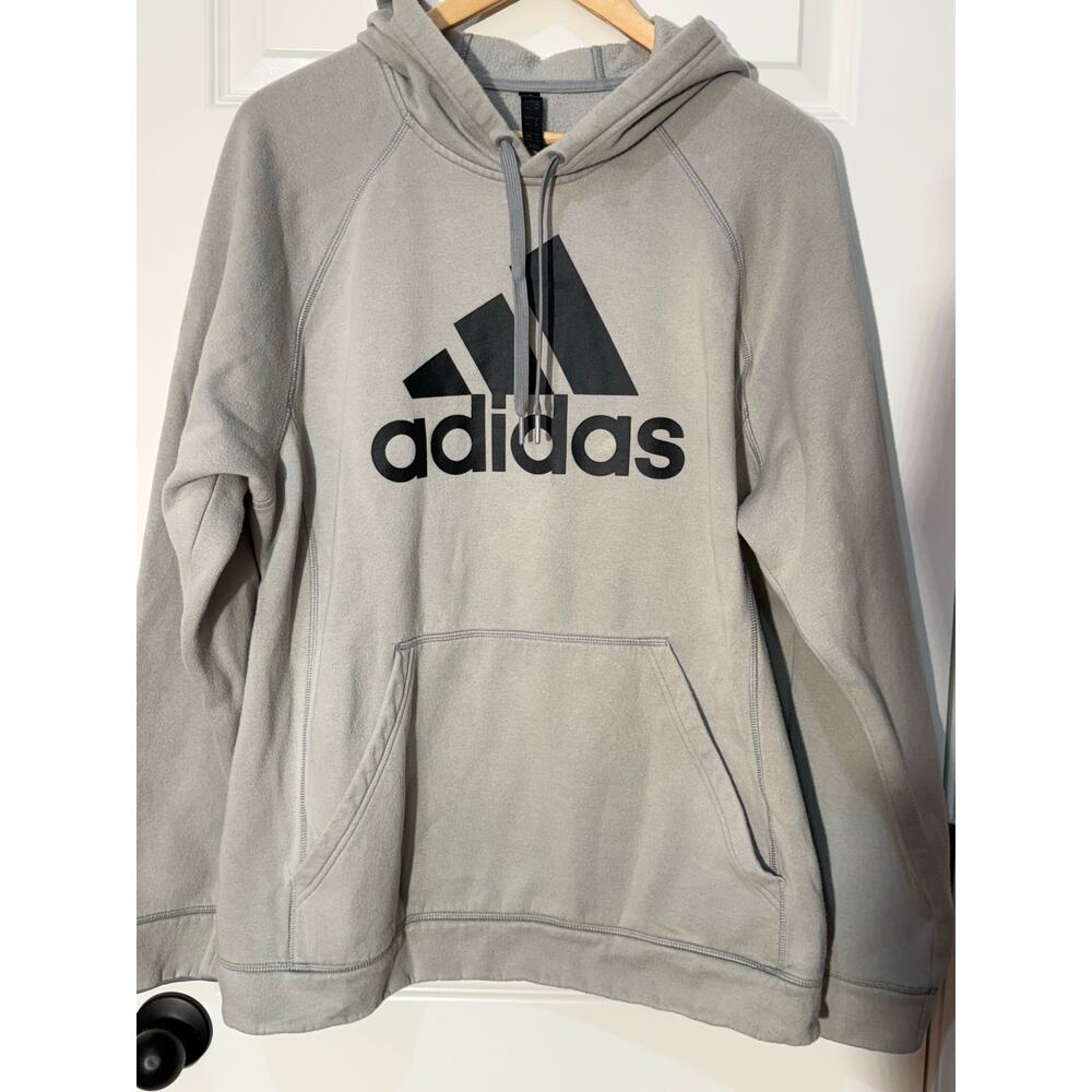 Adidas Tan / Khaki with Black Logo Sweatshirt / Hoodie, Men's Size XL